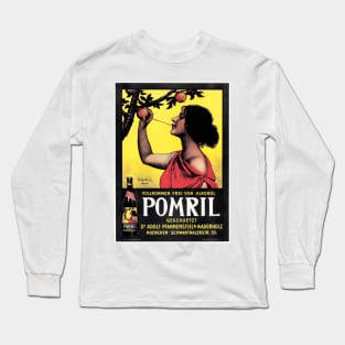 Pomril Fresh Apple Soda Beverage Vintage Deutsche Advertisement Long Sleeve T-Shirt